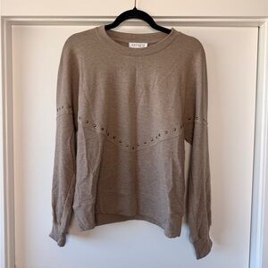 NWT Oatmeal Studded Pullover
